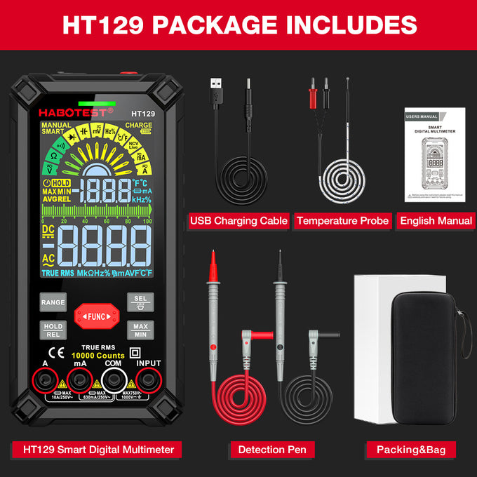 Multímetro Digital Habotest HT129